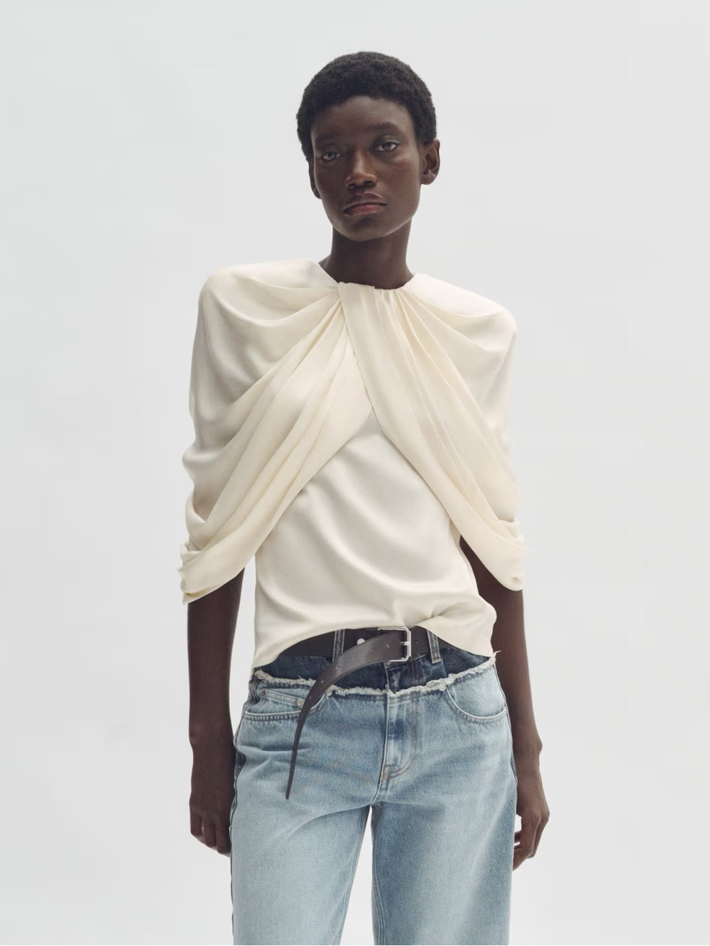 H&M Stella McCartney Draped Satin Top - Picture 4 of 6